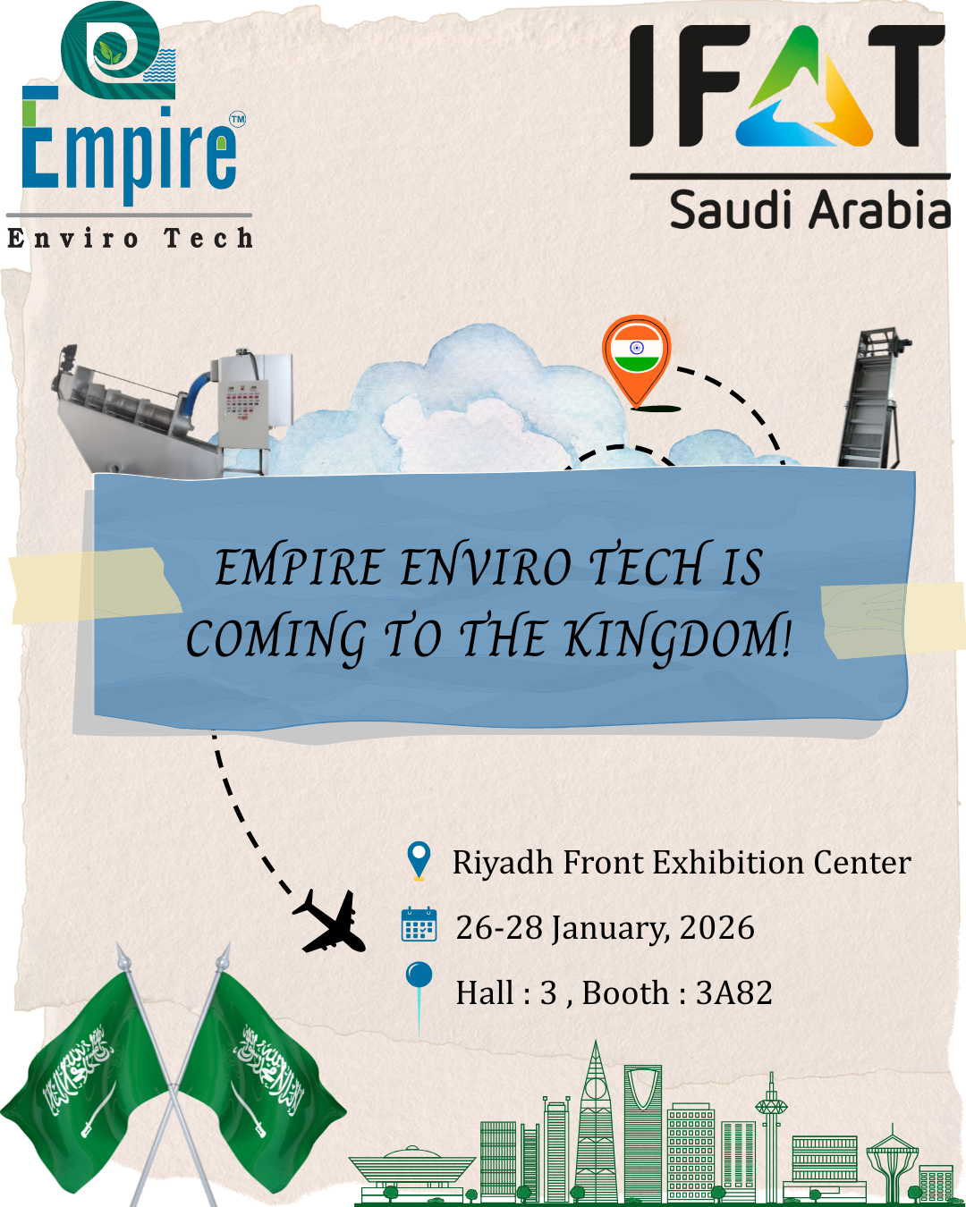 🌍 Empire Enviro Tech Pvt. Ltd. at IFAT Saudi Arabia 2026 – Invitation